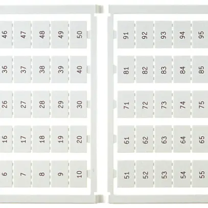 Etichetta di marcaggio 8×12mm senza marcare, 5 carte da 100 