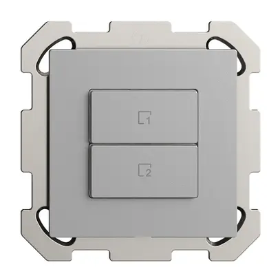 Pulsante scena INC 2 scene verticale/2T Edue Wiser silver 
