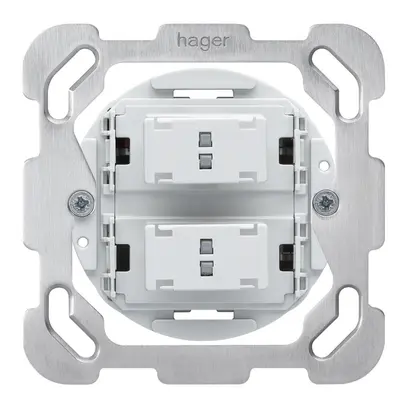 Inserto pulsante per tapparelle Hager 250V 6A 2 tasti comando placca fissaggio 