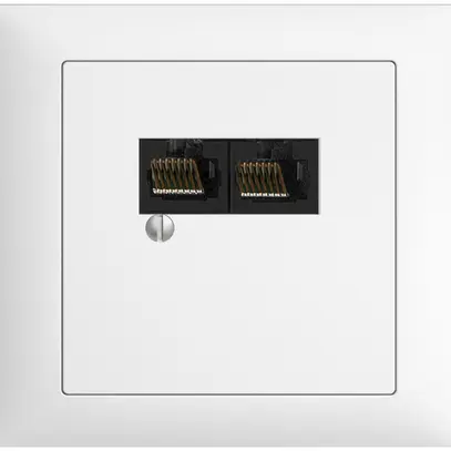 Scatola INS 2×RJ45/u 4P sep. EDIZIOdue R&M swissline bianco 