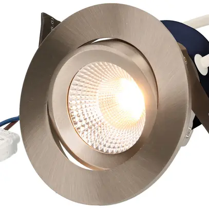 EB-LED-Spot maxLUCE ROUND 230 8W 850lm 3000K IP44 MB DIM Ø80…85mm Nickel 36° 