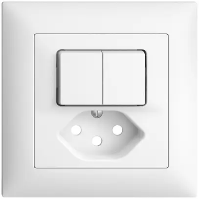 Kit frontal EDIZIOdue blanc 88×88mm T13 