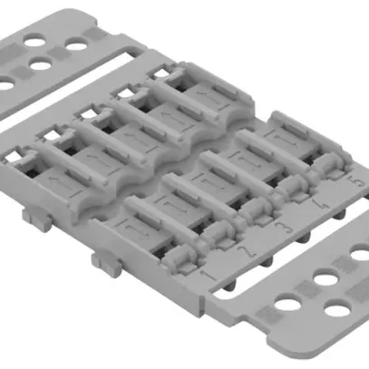 Adattatore di fissaggio WAGO con scarico di trazione 10×4mm² a vite grigio 