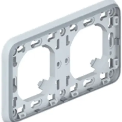 Plaque de montage ENC PLEXO 1×2 gris 
