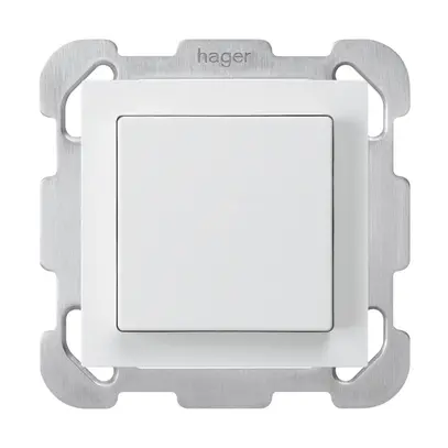 Poussoir ENC kallysto AR blanc avec plaque de fixation 