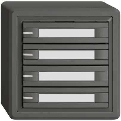 AP-Universaltaster EDIZIO.liv UNI SNAPFIX® m.LED RGB 8× 1-Tbed.Pap.dgu 