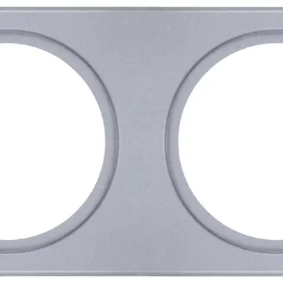 Placca di copertura LEDVANCE FRAME acciaio 200×100mm 2×Ø68mm argento 