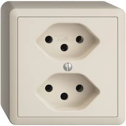 Prise AP EDIZIOdue 2×T13 crema 