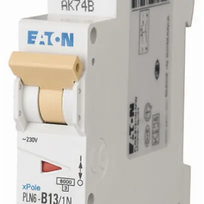 Disjoncteur Eaton C/13A 1P+N 6kA 1UM 
