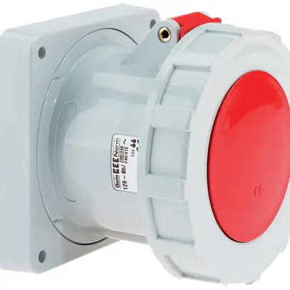 Prise INC CEE Bals 5P 125A 400V 6h rouge IP67 nick.BV droit 