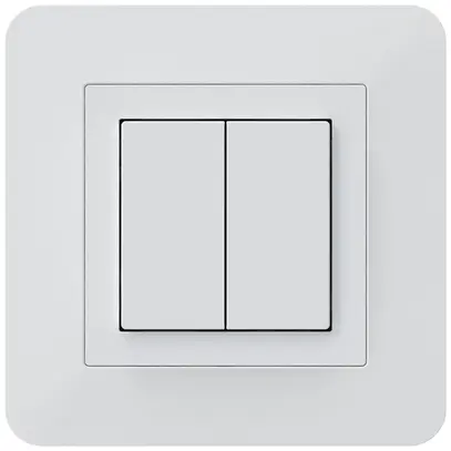 Pulsante KNX INC Hager BA kallysto.trend C doppio 94×94mm bianco 