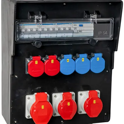 Distributeur de courant DEM DB32614 63A 4×LS 1×FI 3×T23 2×T25 2×16A 1×32A 1×63A 