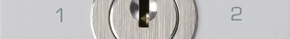 Intérieur interrupteur à clé kallysto 2/1L gris clair avec serrure Kaba 8 