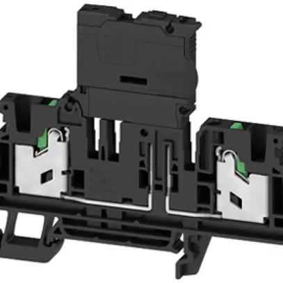 Morsetto di sicurezza componibile WM SFS 4 2C 4mm² 60…150V snap-in DIN35 nero 