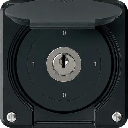 Interruttore a chiave INC robusto IP55 con copertura S0/3P nero combinazione 