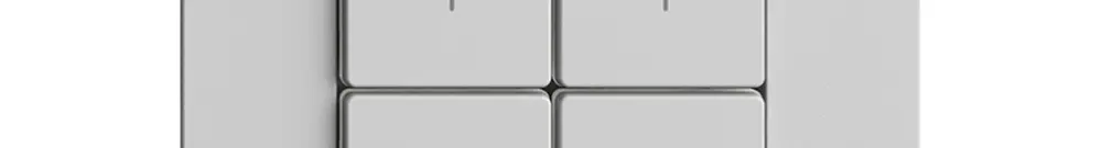 Kit copertura per dimmer 2c/4t Edue Wiser grigio chiaro 