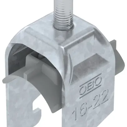 Brida rapida BET 2056 piede a N mater.sintetica 16…22mm 1×cavo acciaio Zn-cal-im 