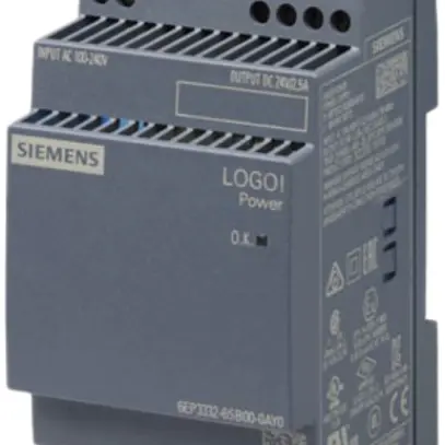 Alimentazione Siemens LOGO!POWER, IN:100…240VAC, OUT:24VDC/2.5A, 3UM 
