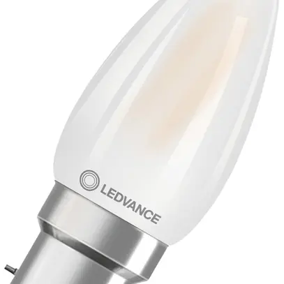 Lampada LED LEDVANCE CLAS B B22d 3.4W 470lm 2700K REG Ø35×91mm B10.5 opaco 