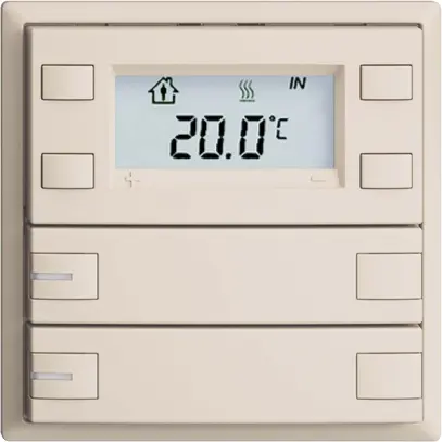 Pulsante RTH INC KNX 2×EDIZIOdue F crema, con LED RGB 