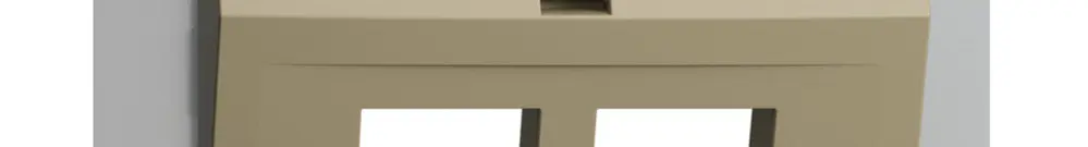 Kit de montage ENC Edue FM, avec capot de sortie oblique, pour 2×Keystone, sand 