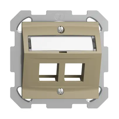 Kit montaggio INC Edue FM, con cappa di uscita obliqua, per 2×Keystone, sand 