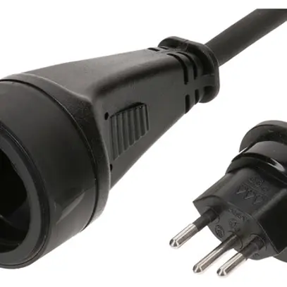 Cavo di prolunga MH gomma 10A 230V 3×1.5mm² T13/T13 5m IP55 ne 