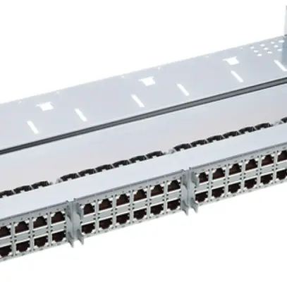 Pannello di distribuzione 19" HD 1UA cat.6A con 48×RJ45s 43.2×482.6×225mm grigio 