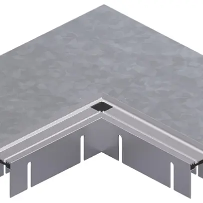 Angolo piatto tehalit BKB superiore esterno per canale a pavimento 200×345×3mm 