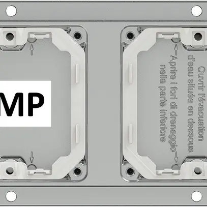 Intestazione AP Feller ELEMENT 1×2 alluminio 