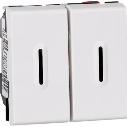 Interrupteur basc.lum.INC MOS blanc 1/3+3/1L avec LED orientation 