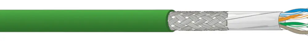 Câble informatique Dätwyler CU 5431 4P SF/UTP cat.5e AWG26/19 PUR Eca vert 