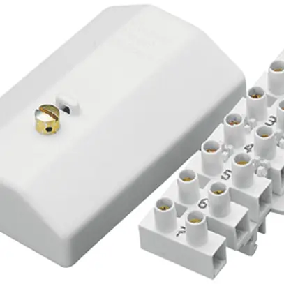 Morsetto comando Hager univers Z 7L numerato 1…6+N 7×6mm² coperchio piombabile 