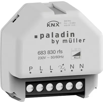 Attuatore-variatore KNX RF INS paladin 683 830 rfs 1-can 4…250W universale 230V 