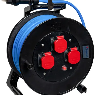 Avvolgicavo DEM DB24106 3×T15 5×1.5mm² 33m spina T15 