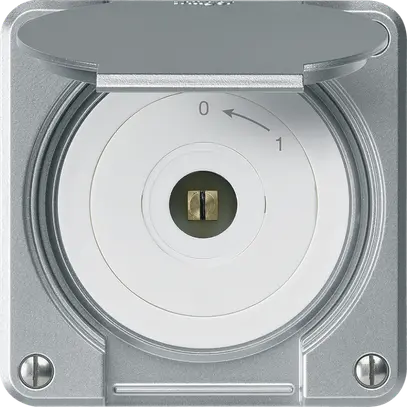 Contact pivotant à clé carrée ENC robusto IP55 aluminium avec clapet 2P combi 
