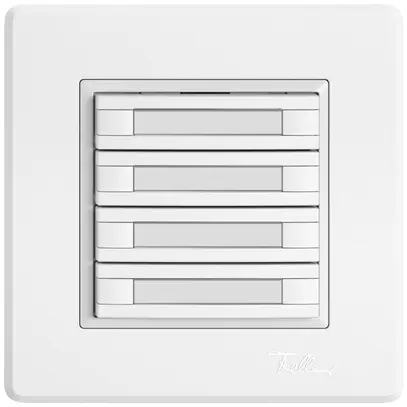 Pulsante KNX RGB INC EDIZIO.liv SNAPFIX® sensore temp.s.LED targ.4× com.2T bi 