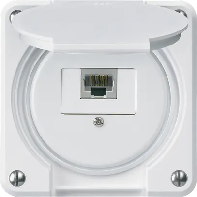 Scatola di raccordo INC robusto IP55 bianco 1×RJ45/s per combinazione 