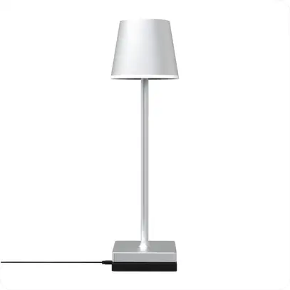 Lampada da tavolo a batteria X2 by xoxo, 3W, 3000K, argento 