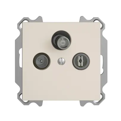 Presa antenna INC SAT/TV/R DB53 EDIZIOdue crema, con SAT-F 