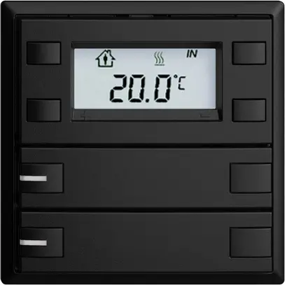 Pulsante RTH INC KNX 2×EDIZIOdue F nero, con LED RGB 