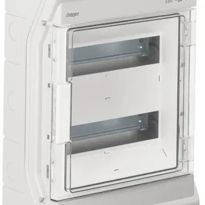 Distributore AP Hager vector 2-file 12UM IP65 310×427×151mm con entrata 
