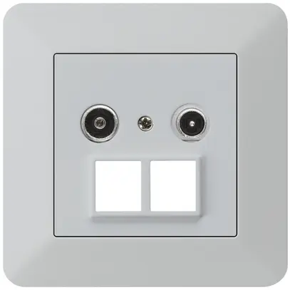Prise multimédia ENC kallysto.trend R/TV 23dB 2GHz gris clair 
