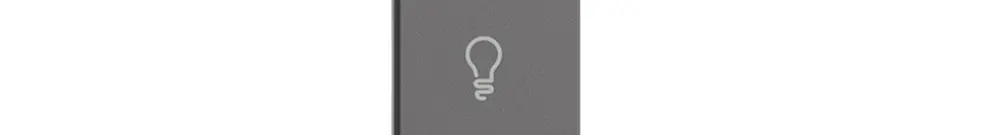 UP-Taste 1/2 horiz. Edue Wiser Symbol Licht dunkelgrau 