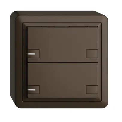 Poussoir KNX RGB AP EDUE, 250mW, a.LED RGB, 2×poussoir, comm.2×touches, cof 