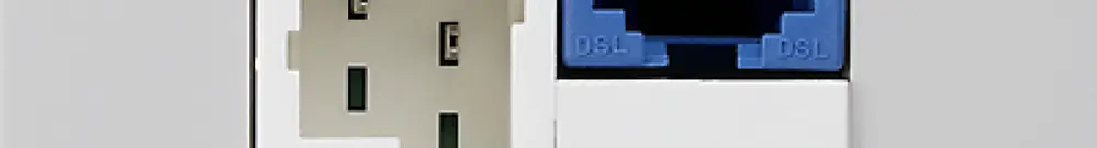 Boîte ENC DSL kallysto 1×RJ45/1×T+T gris clair 