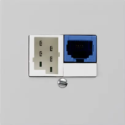 Boîte ENC DSL kallysto 1×RJ45/1×T+T gris clair 