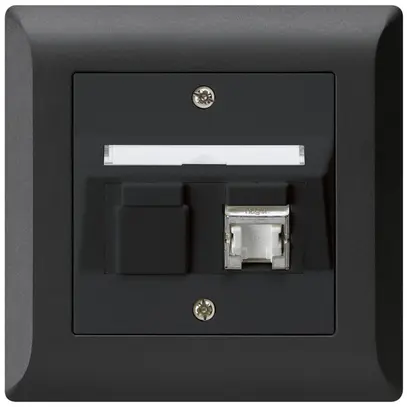 Prise ENC kallysto.line C cat.6 1RJ45/s noir 