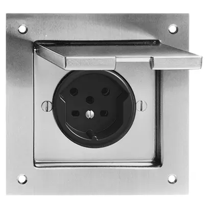 Prise INC FH T15 grd.II laiton nick. bornes enf. 