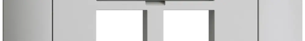 Kit de montage ENC EDIZIOdue FMI, sortie droite, pour 2×Keystone, gris clair 